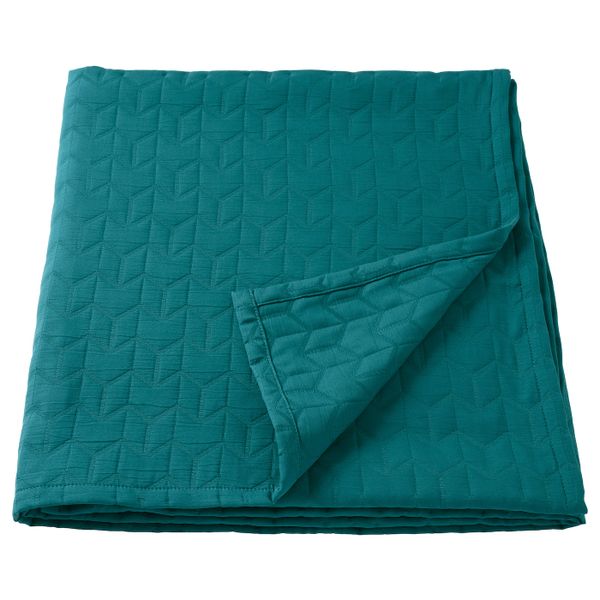 Покрывало, темно-зеленый 150x250 см IKEA KÖLAX КЁЛАКС 604.555.73 - фото 1