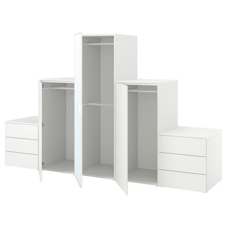 PLATSA Гардероб с 3 дверями/6 ящиками