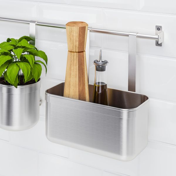 Контейнер, нержавеющая сталь 24x12x26.5 см IKEA KUNGSFORS КУНГСФОРС 803.712.28 - фото 2