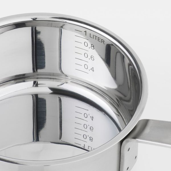 Ковш с крышкой, нержавеющая сталь/стекло 1 л IKEA IKEA 365+ ИКЕА/365+ 403.734.65 - фото 4