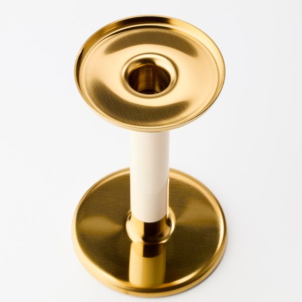 Набор подсвечников,3штуки, слоновая кость/золотой IKEA GLITTRIG ГЛИТРИГ 403.941.56 - фото 2