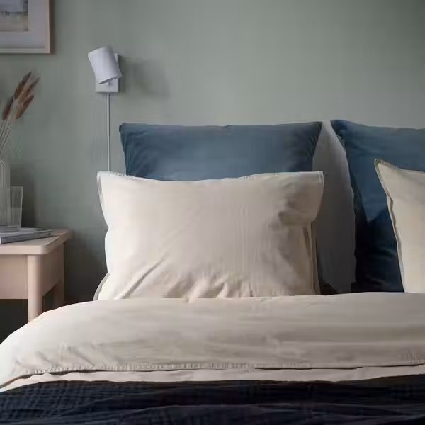 SANELA Чехол на подушку - темно серо-бирюзовый 65x65 см - схема-чертеж с размерами