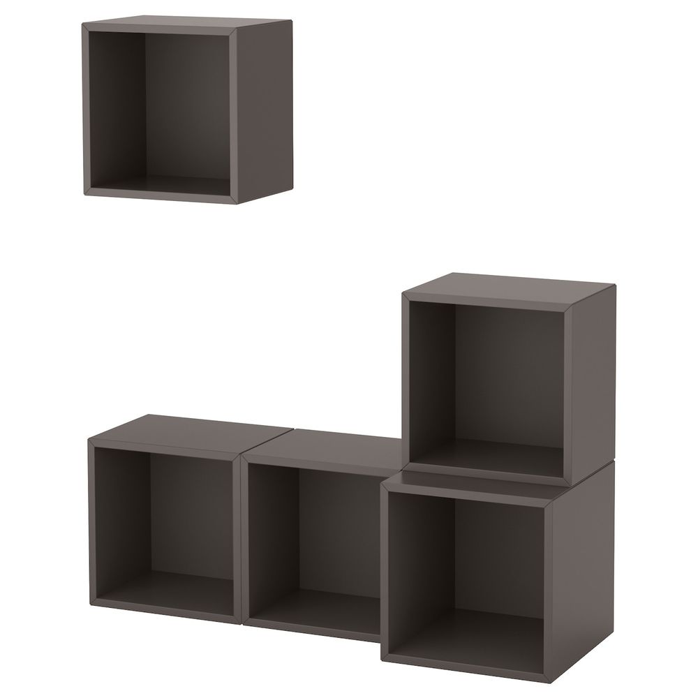 Комбинация настенных шкафов, темно-серый 105x35x120 см IKEA EKET ЭКЕТ 291.891.00 - фото 1