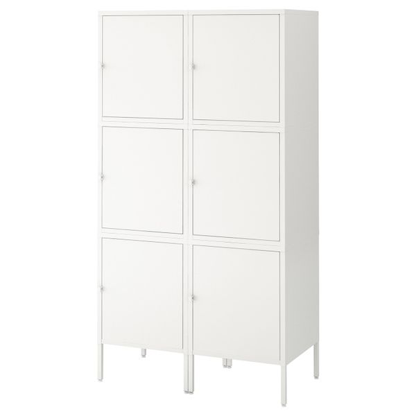 Комбинация для хранения с дверцами, белый 90x47x167 см IKEA HÄLLAN ХЭЛЛАН 092.494.02 - фото 1