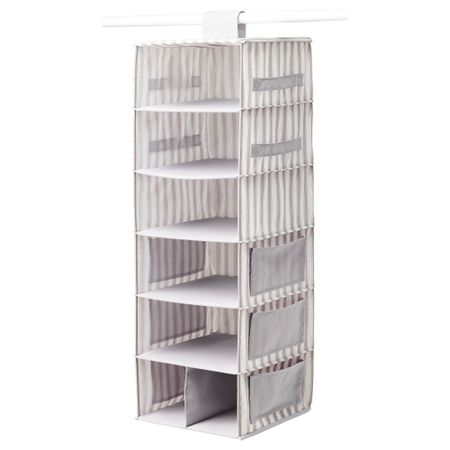 Подвесной модуль, 7 отделений СВИРА, серый, белый полоска (30x30x95 см)