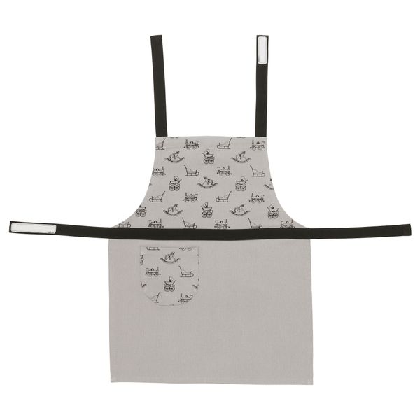 Фартук детский ВИНТЕР 2015, серый, черный - схема-чертеж с размерами