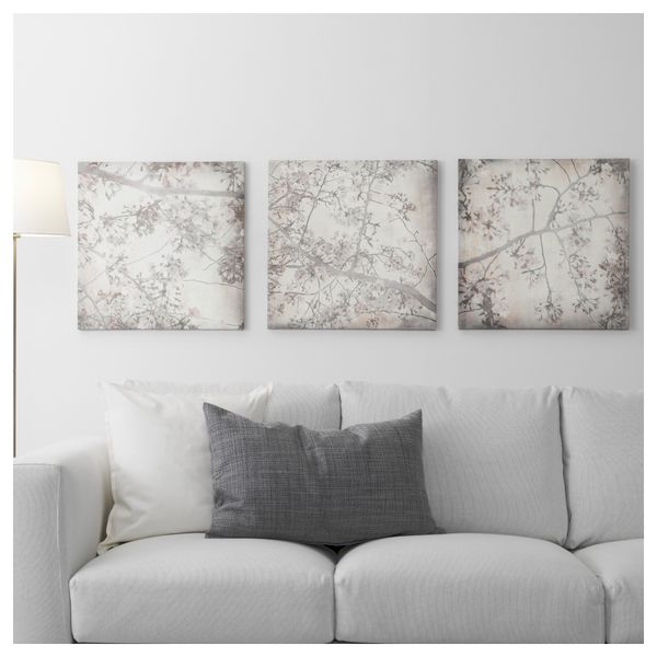 Картина, 3 шт ПЬЕТТЕРИД, вишневый цвет (56x56 см) - фото 2