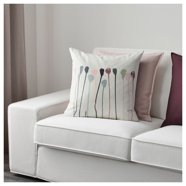 Чехол на подушку СКУГСНЭВА, бежевый, розовый (50x50 см) - фото 4