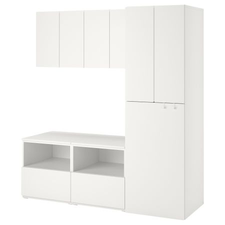 Комбинация для хранения, 180x57x196 cm IKEA PLATSA ПЛАТСАA ПЛАТСА, SMÅSTAD СМОСТАД 494.288.40