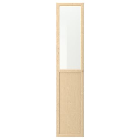 Панельная, стекляная дверца, 40x192 см, березовый шпон IKEA OXBERG ОКСБЕРГ 902.756.22