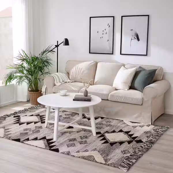 TANNISBY Ковер безворсовый - ручная работа/серый чёрный 160x230 см - фото 3