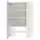 METOD Навесной шкаф д/вытяжки/полка/дверь - белый/Aspudden светло-серый 60x100 см