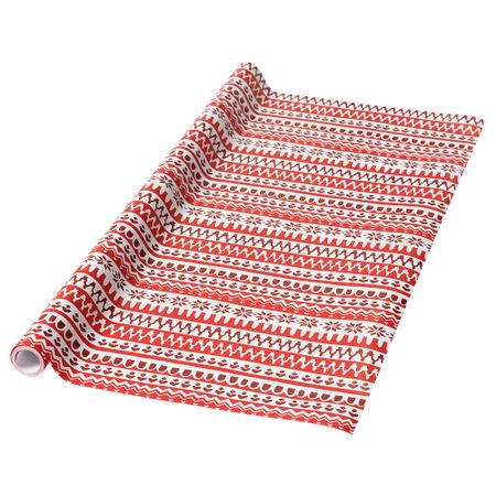 Рулон оберточной бумаги ВИНТЕР 2017, белый, красный с рисунком (4x0.7 м)