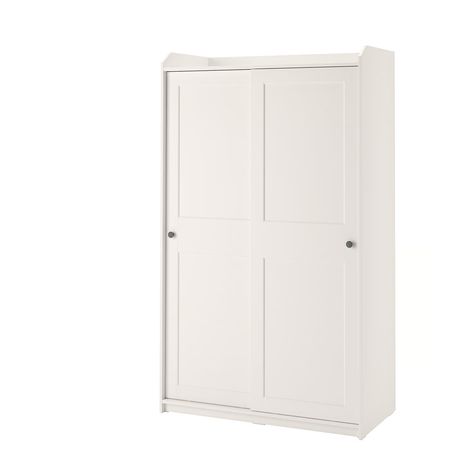 HAUGA Гардероб с раздвижными дверями - белый 118x55x199 см