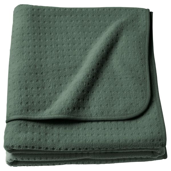 Плед ЮППЕРЛИГ, темно-зеленый (130x170 см) - фото 1