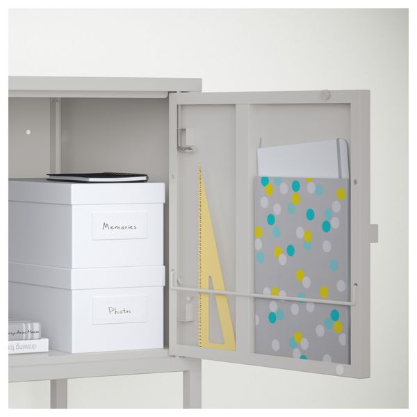 Комбинация для хранения ЛИКСГУЛЬТ, серый/белый, оранжевый/красный (95x92 см) - фото 4