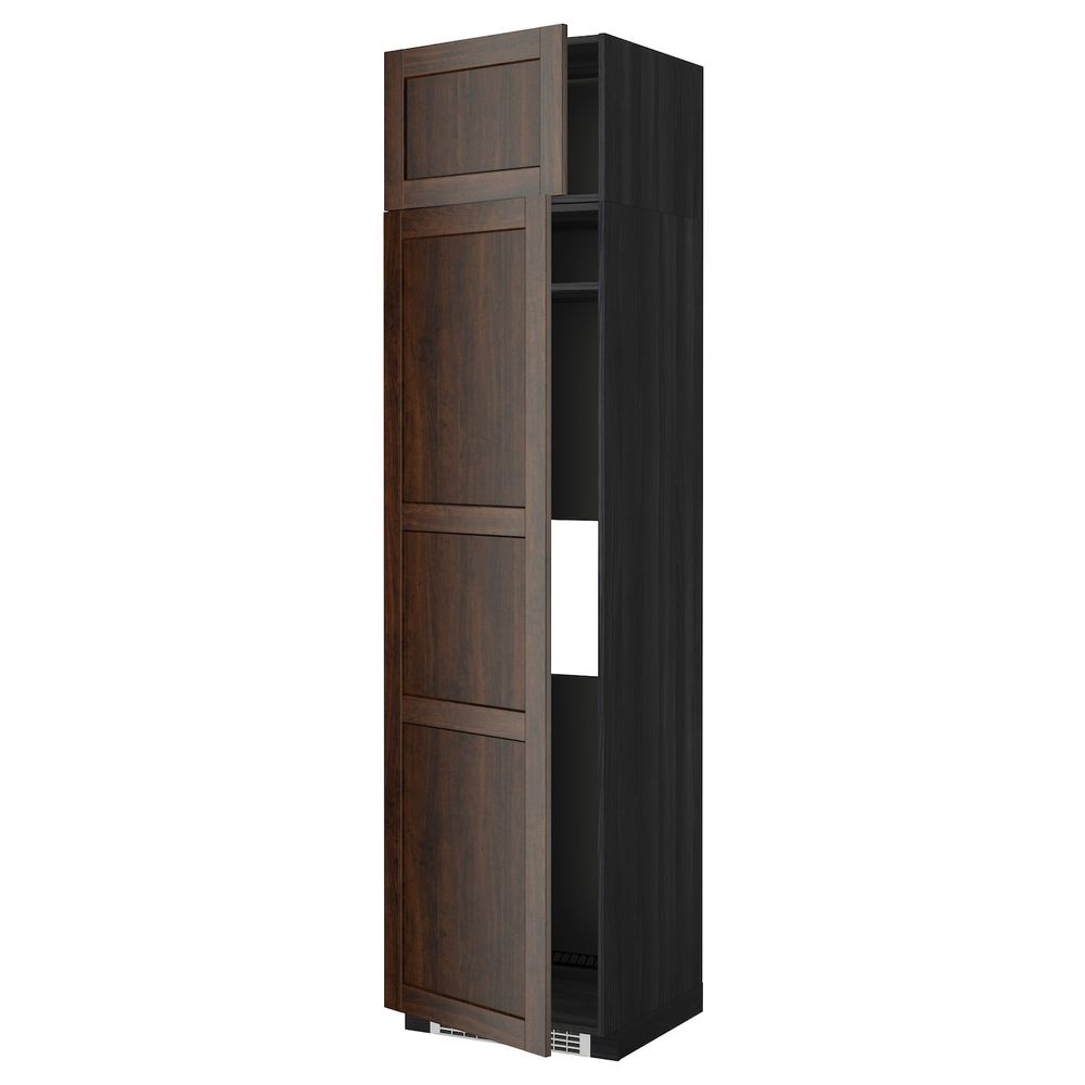 Высокий шкаф для холодильника или морозильник IKEA МЕТОД 092.267.02 - схема-чертеж с размерами