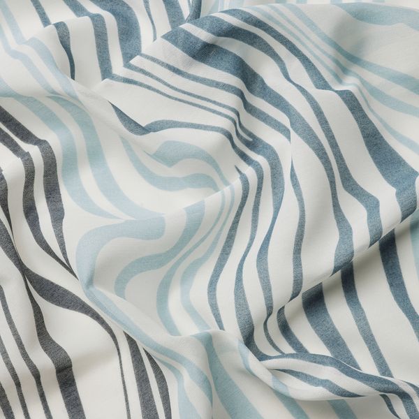 Гардины, 2 шт., белый, синий, 145x300 см IKEA KLIPPNEJLIKA 205.621.22 - фото 3