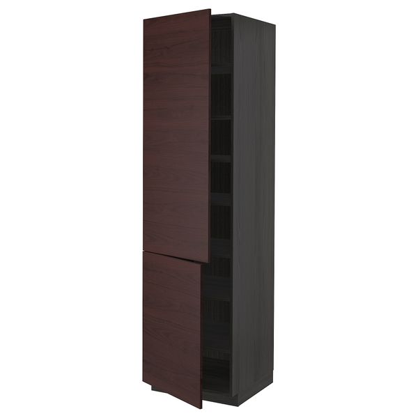 Высокий шкаф с полками, 2 дверцы IKEA METOD МЕТОД 394.599.26 - фото 1