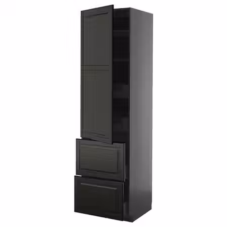 METOD / KNIVSHULT Высокий шкаф+полки/4ящ/двр/2фасада