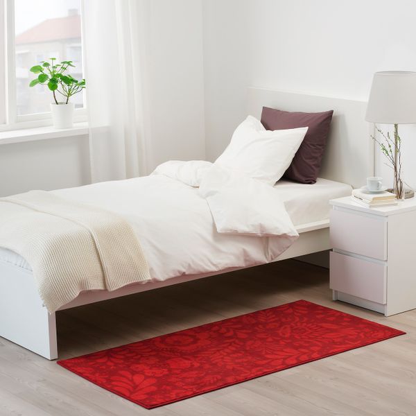 Ковер, короткий ворс, красный, 75x150 см IKEA ВИНТЕР 2019 904.502.82 - фото 2