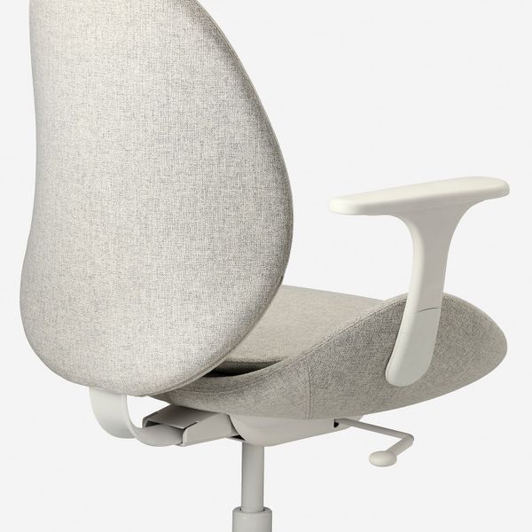 Рабочий стул с подлокотниками, Гуннаред бежевый, белый IKEA HATTEFJÄLL ХАТТЕФЬЕЛЛЬ 692.521.23 - фото 3