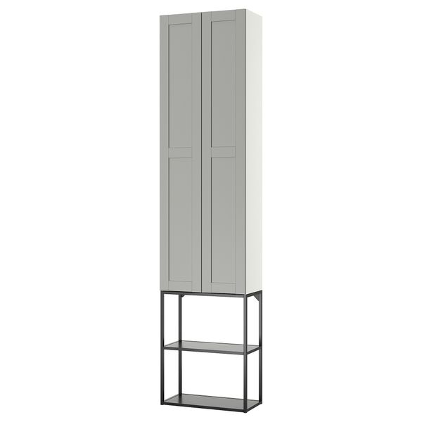 Комбинация для хранения, антрацит, серый каркас, 60x32x255 см IKEA BEGIVENHET БЕГИВЕНХЕТ 595.479.13 - фото 1