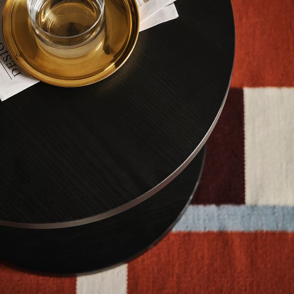 STOCKHOLM 2025 СТОКГОЛЬМ 2025 Придиванный столик - сосновый шпон чёрный 40 см - фото 2