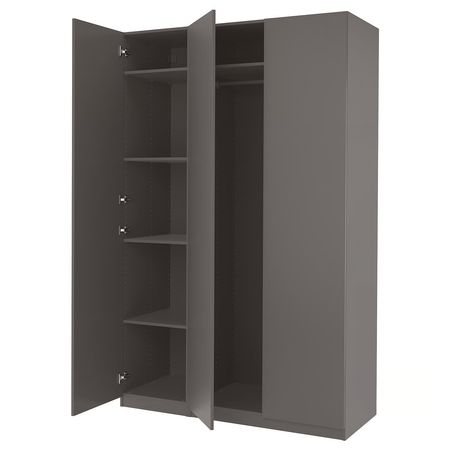 PAX / FORSAND Гардероб, комбинация - темно-серый/темно-серый 150x60x236 см