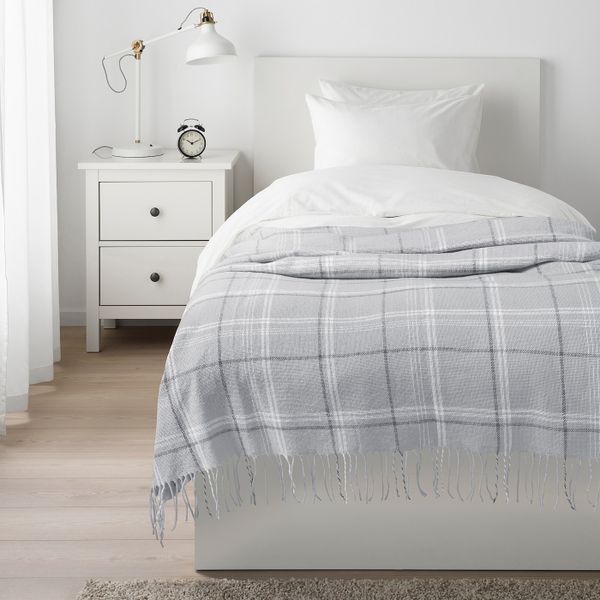 Плед, серый 140x205 см IKEA ANNAMIA АННАМИА 605.086.04 - фото 2