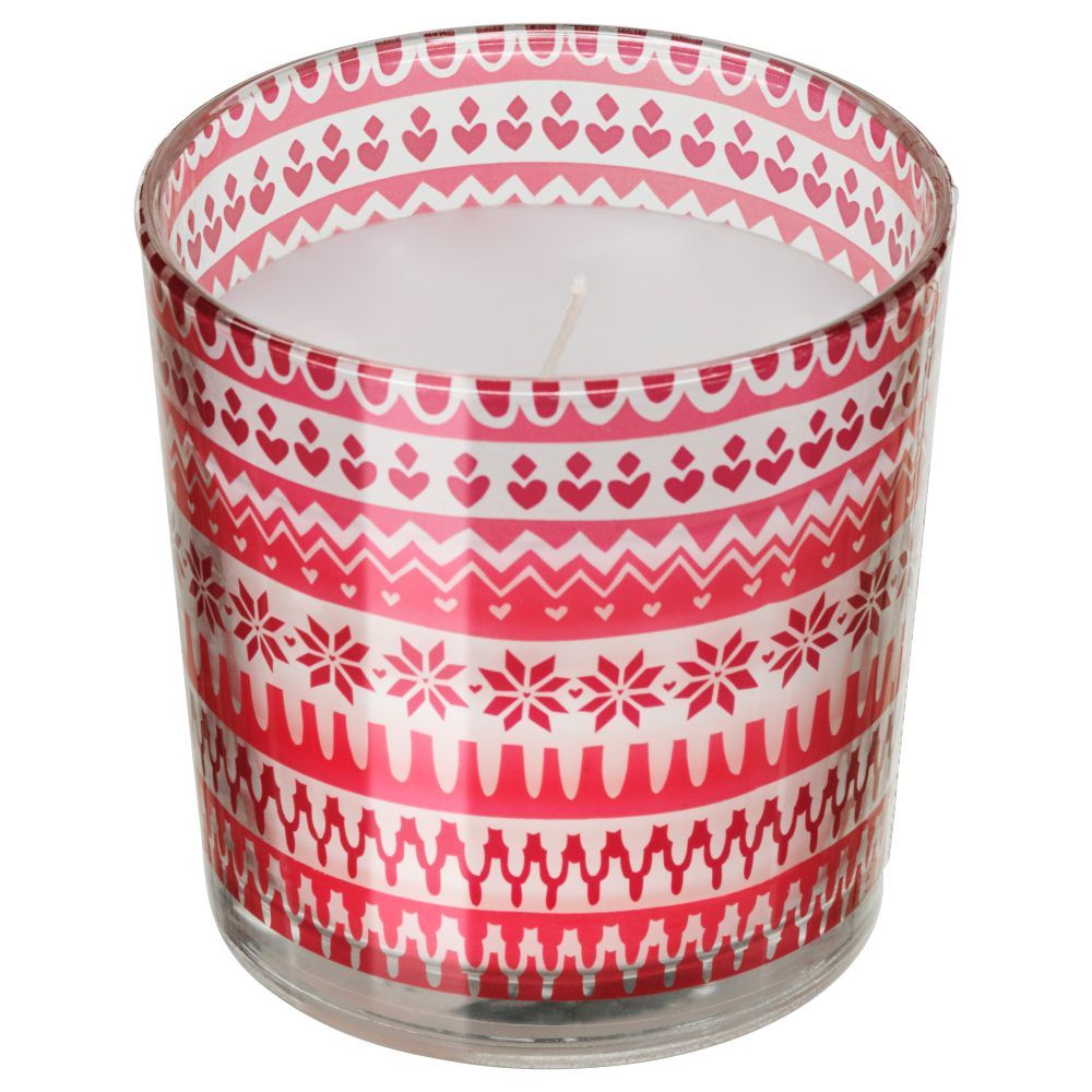 Ароматическая свеча в стакане ВИНТЕР 2017, Красные морозные ягоды, красный (7.5 см) - фото 1