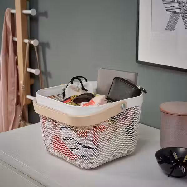 RISATORP Корзина - белый 25x26x18 см - фото 3