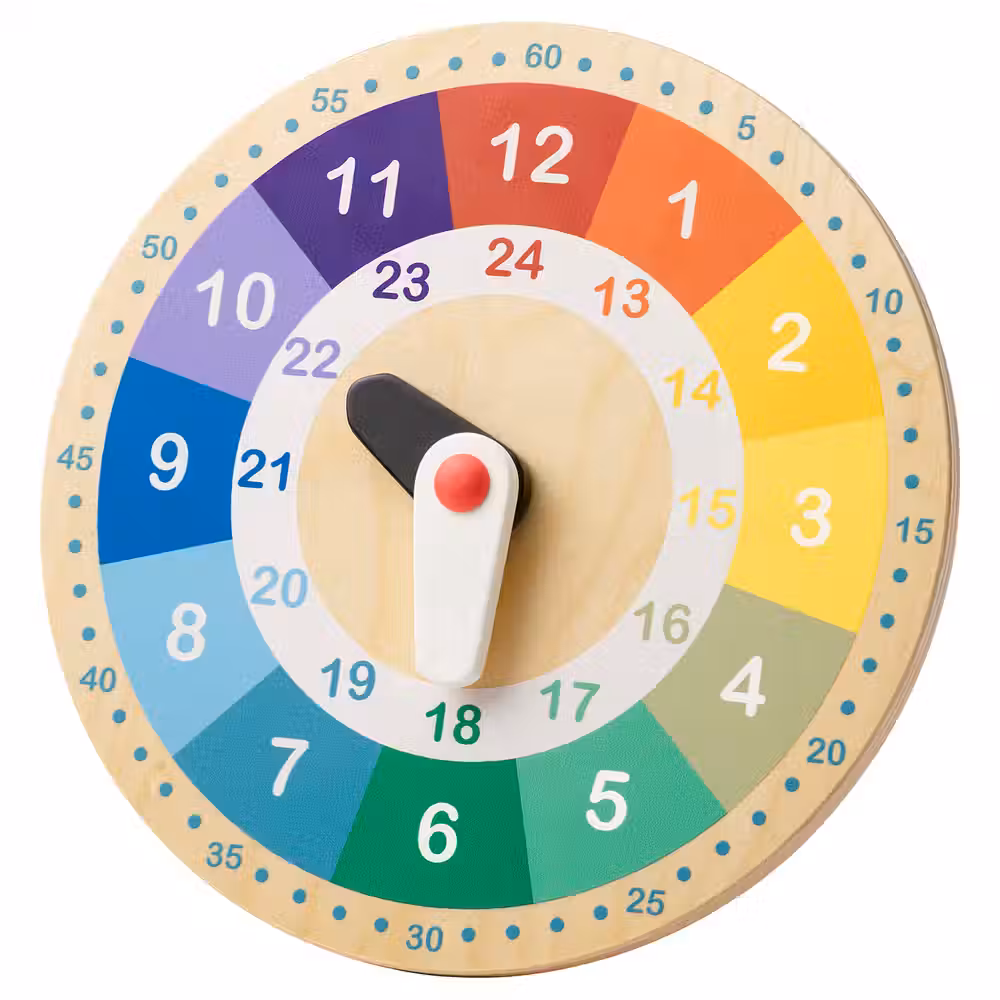 UNDERHÅLLA Обучающие деревянные часы - разноцветный 25 см - фото 1