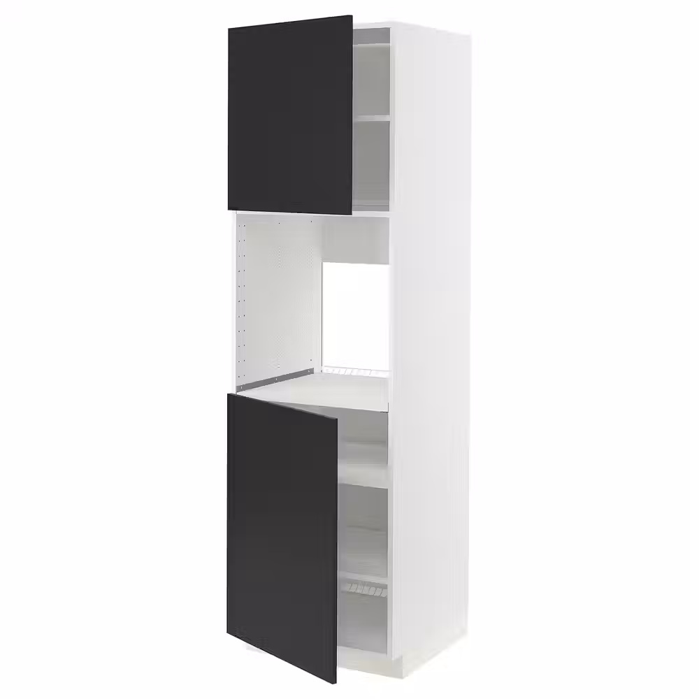 METOD Высок шкаф д/духовки/2дверцы/полки - фото 1