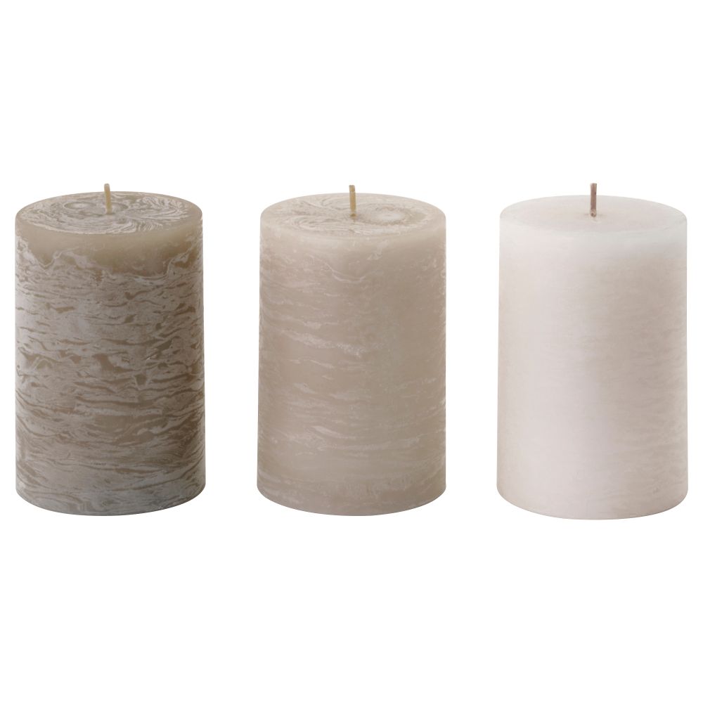 Формовая свеча, ароматическая ЛУГГА, Нежная ваниль, бежевый (10 см) - фото 1