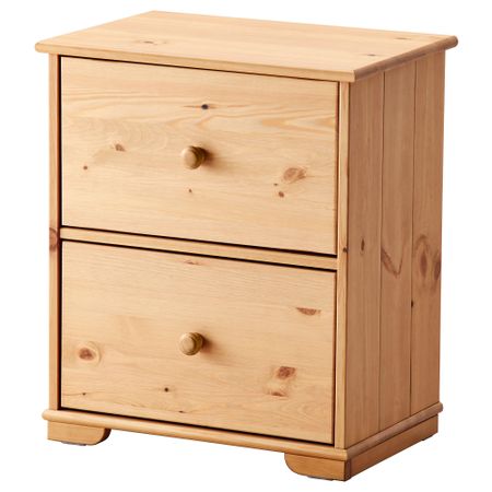 Комод с 2 ящиками ГУРДАЛЬ, светло-коричневый (53x62 см)