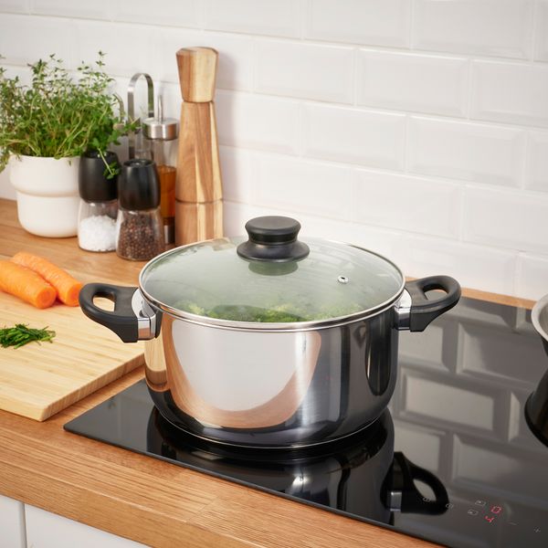 Кастрюля с крышкой, 5 л, стекло, нержавеющая сталь IKEA ANNONS АННОНС 203.668.09 - фото 3
