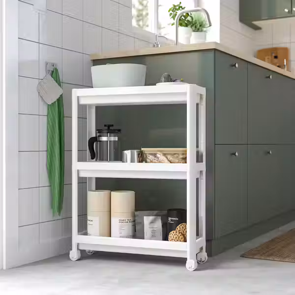 KINNASJÖ КИННАШЁ Мусорное ведро - с крышкой самоклеящийся/зеленый 4 л - фото 4