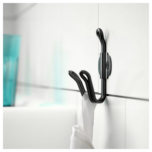 Крючок двойной, черный IKEA SVARTSJÖN СВАРТШЁН 303.807.44 - фото 3