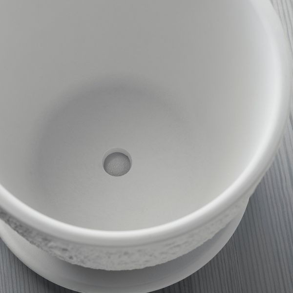 Горшок цветочный, белый, цветок, 15 см IKEA САЛЬПЕТЕР 304.484.47 - схема-чертеж с размерами