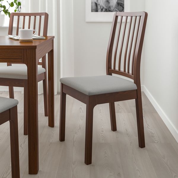 Стул, светло-серый-коричневый IKEA EKEDALEN ЛЕН ЭКЕДАЛЕН 803.410.19 - фото 6