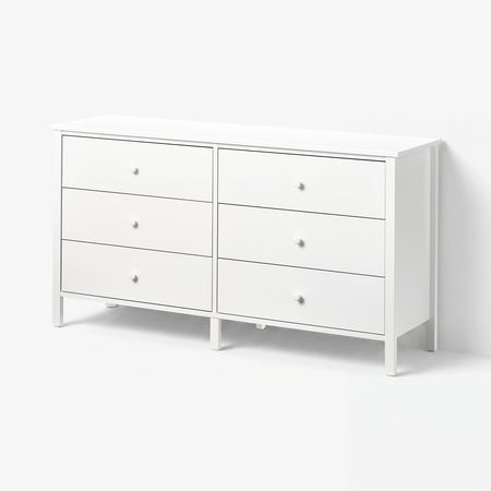 KILBERGET Комод с 6 ящиками - белый 144x78 см
