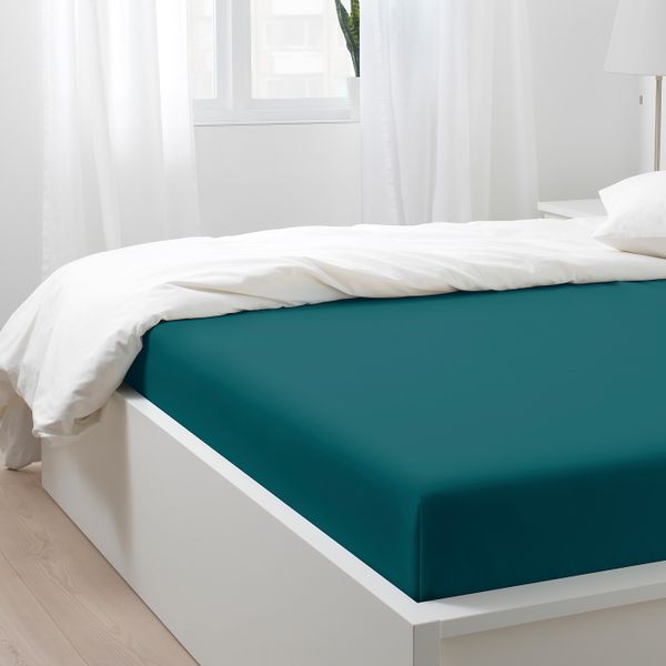 Простыня, темно-зеленый 240x260 см IKEA NATTJASMIN НАТТЭСМИН 104.337.05 - схема-чертеж с размерами