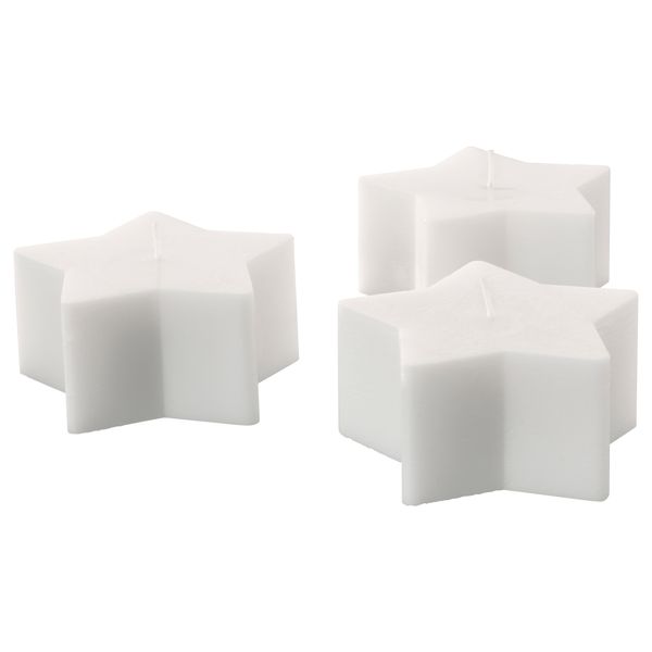 Неароматическая свеча формовая ВИНТЕР 2015, звезда, белый (5 см) - схема-чертеж с размерами