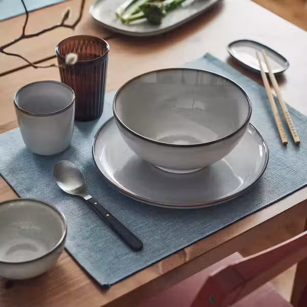 GLADELIG Миска - серый 19 см - фото 4