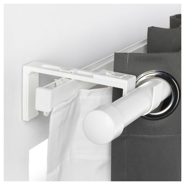 Держатель гардинного карниза ВИДГА, белый - схема-чертеж с размерами