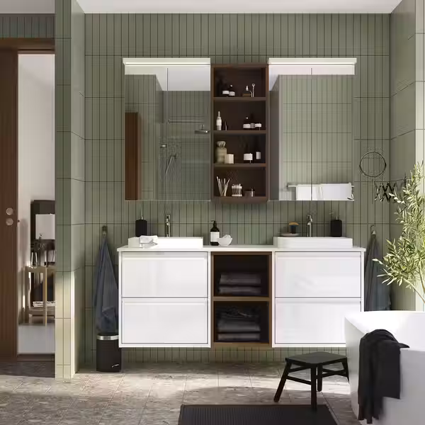 ÄNGSJÖN ЭНГШЁН / BACKSJÖN БАККШЁН Шкаф п-раковину/раковины/смесители - фото 2