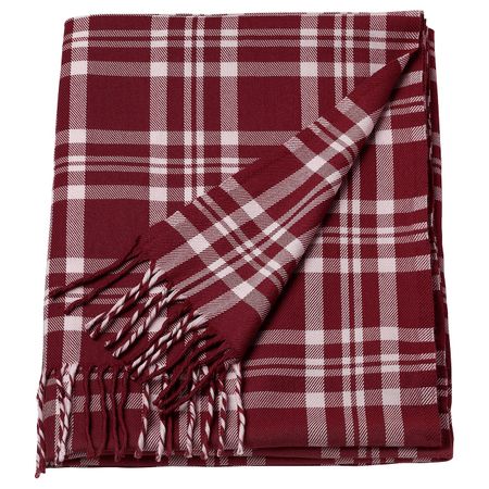 Плед, красный 150x200 см IKEA DAGNHILD ДАГНХИЛЬД 405.124.14