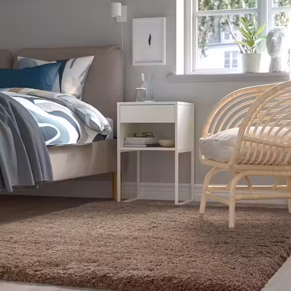 VOLLERSLEV Ковер, длинный ворс - бежевый 133x195 см - фото 2