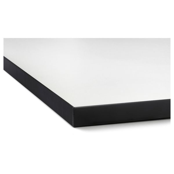 Столешница, двусторонняя ГОТШЭР, белый, черный с черной окантовкой - фото 5